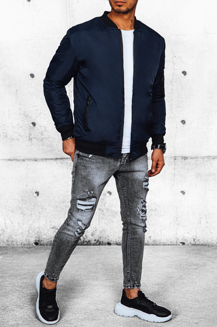 Herren Bomberjacke Dunkelblau Dstreet TX4424