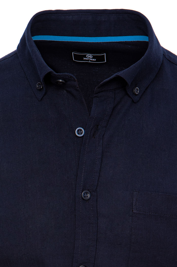 Herren Kurzarm Hemd Farbe Dunkelblau DSTREET KX0983
