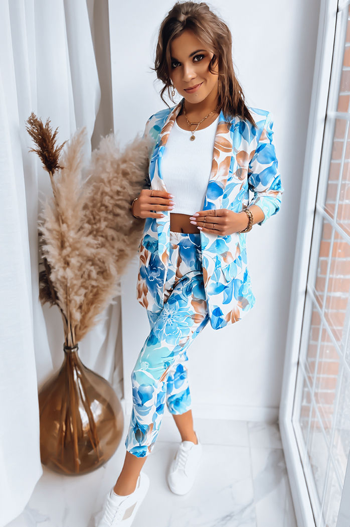 Damen Casual Hose FLOWER GARDEN Farbe Himmelblau DSTREET UY1471