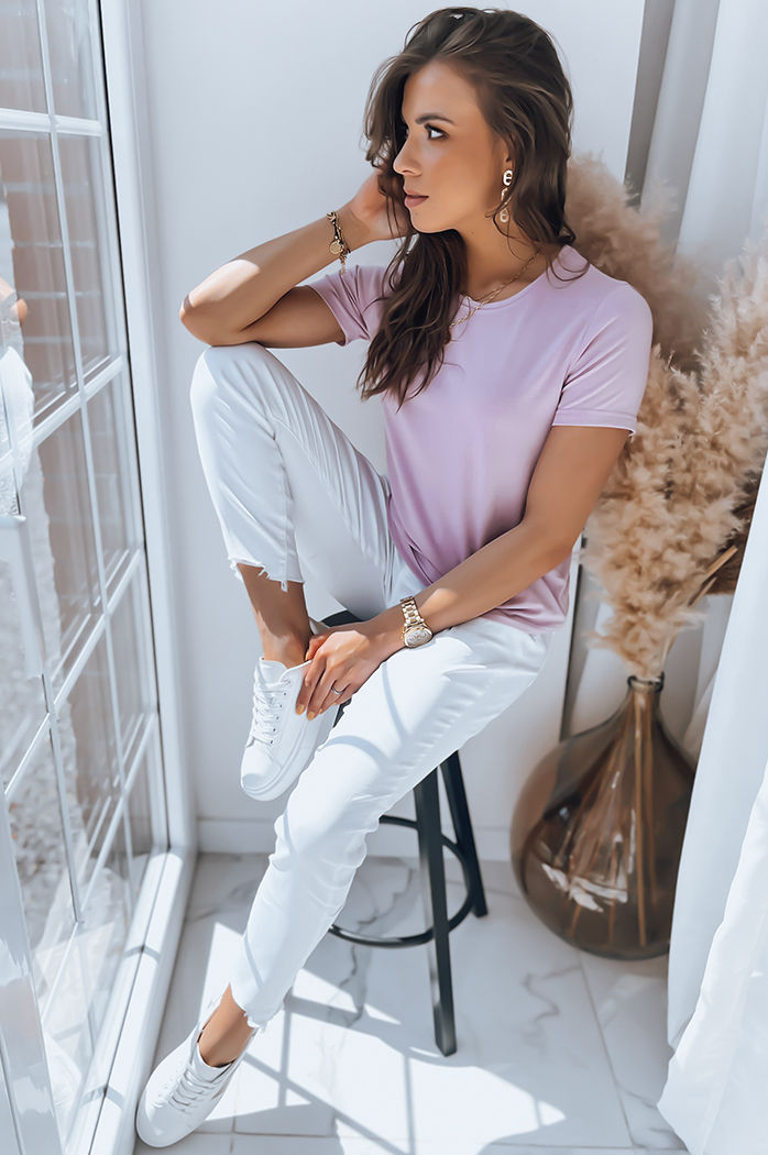 Damen T-shirt MAYLA Violett Dstreet RY2209