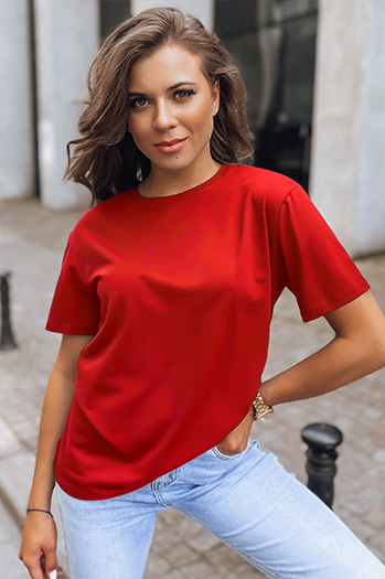 Damen T-shirt MAYLA Rot Dstreet RY2210