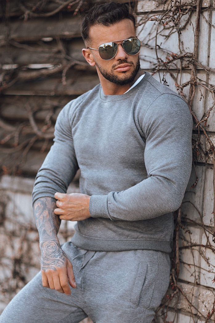 Herren Sweatshirt Dunkelgrau Dstreet BX2405z