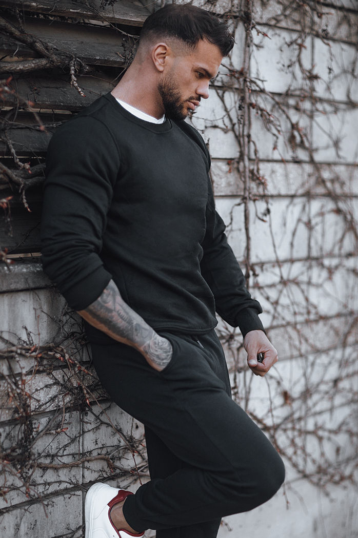 Herren Sweatshirt Schwarz Dstreet BX2416z