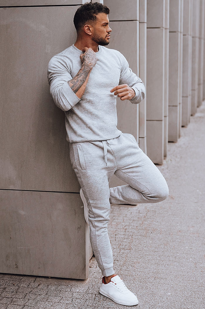 Herren Sweatshirt Hellgrau Dstreet BX3354z
