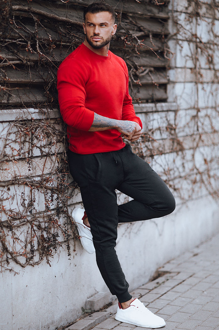Herren Sweatshirt Rot Dstreet BX3867z