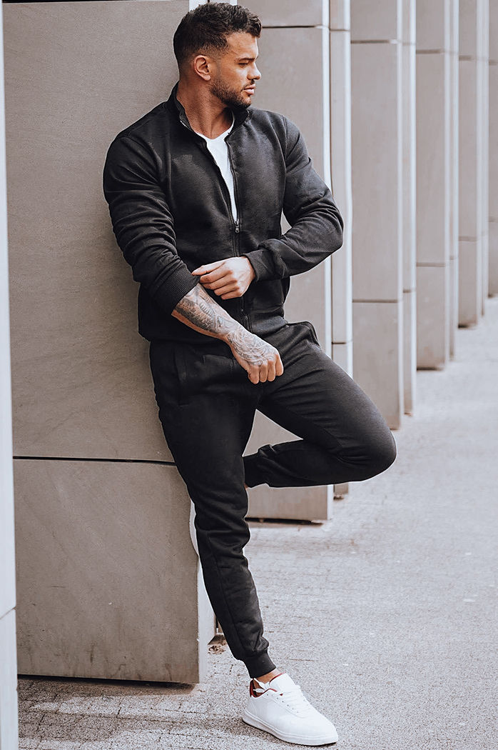 Herren Sweatshirt Schwarz Dstreet BX4110z