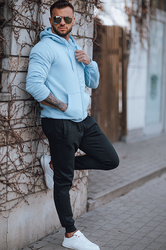 Herren Kapuzenpullover Himmelblau Dstreet BX4246z