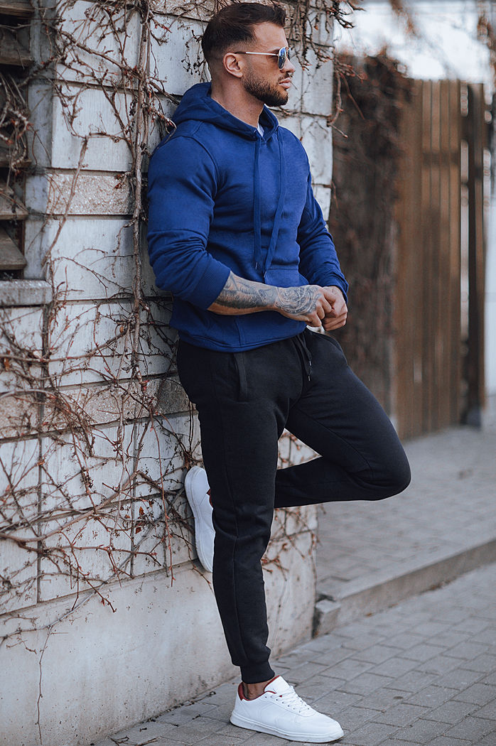 Herren Kapuzenpullover dunkelblau Dstreet BX4684z