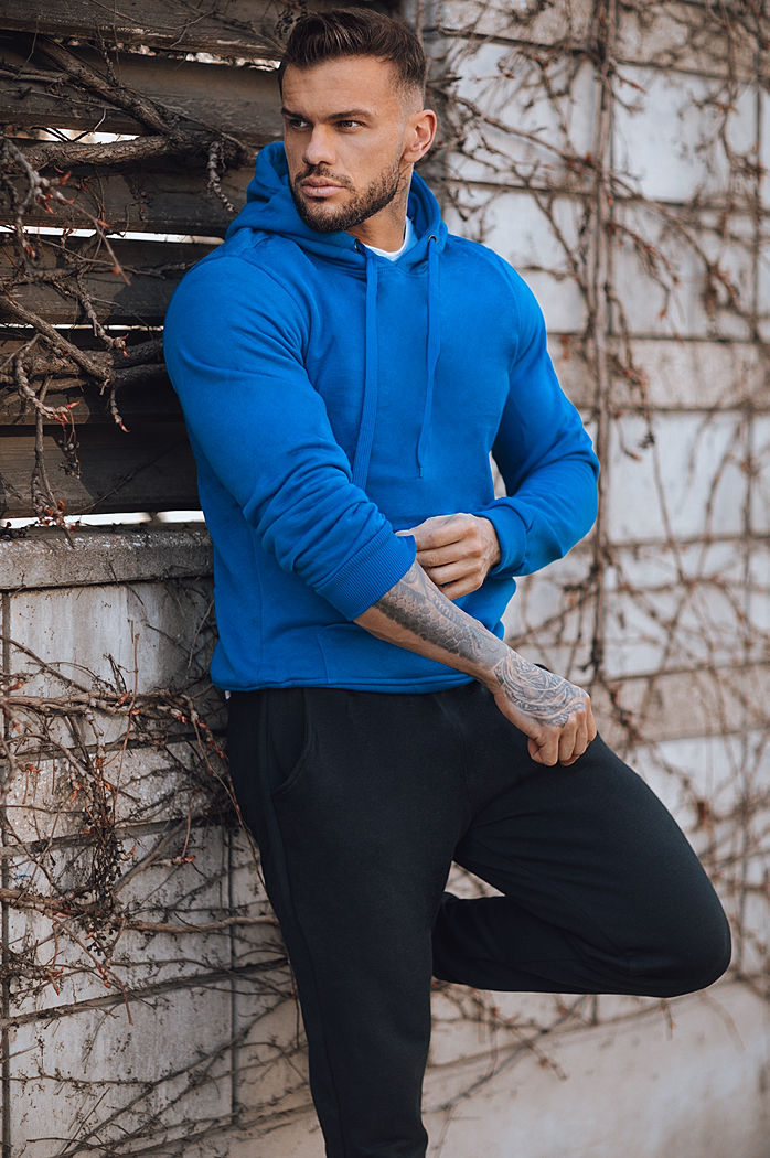 Herren Kapuzenpullover Himmelblau Dstreet BX5081z