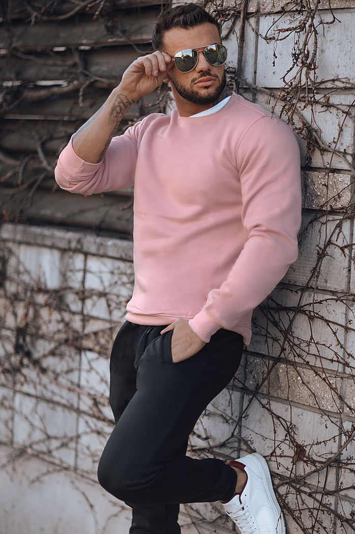 Herren Sweatshirt Rosa Dstreet BX5083z