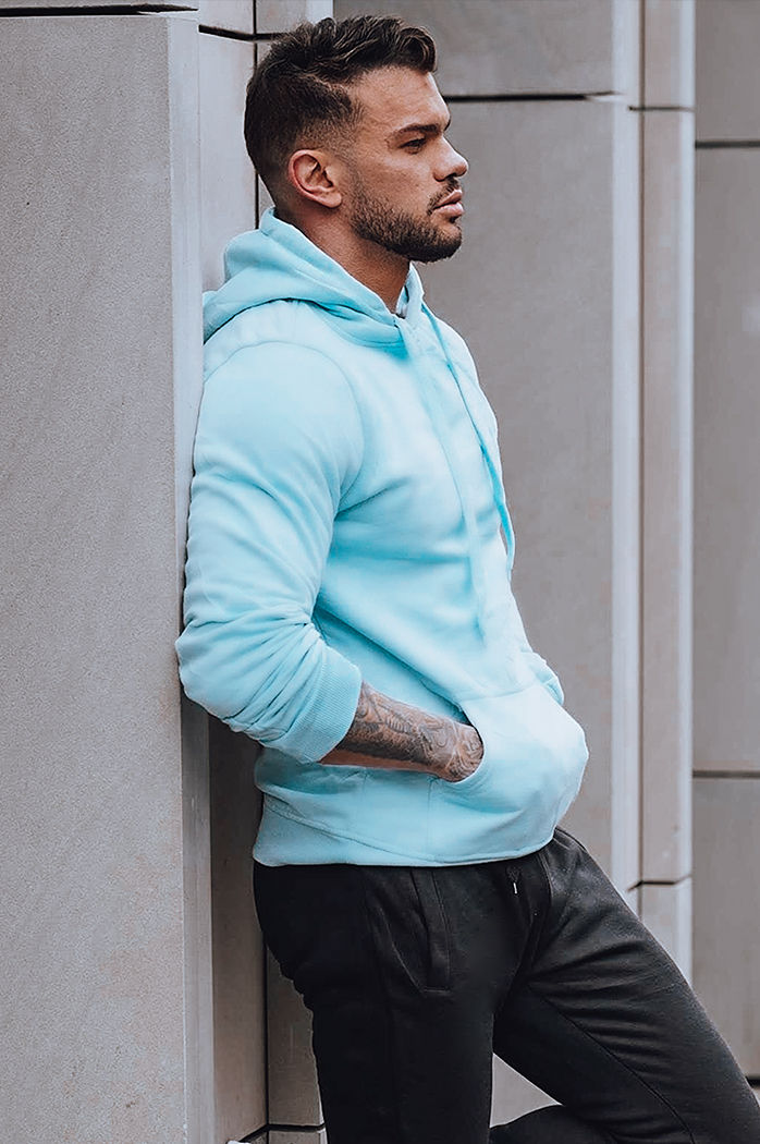 Herren Kapuzenpullover Himmelblau Dstreet BX5107z