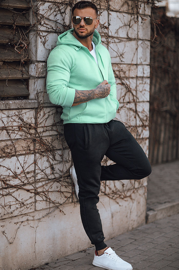 Herren Kapuzenpullover Minzegrün Dstreet BX5231z