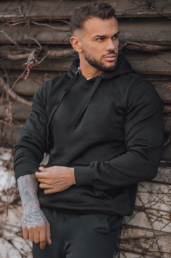 Herren Kapuzenpullover-Set Schwarz Dstreet AX0736