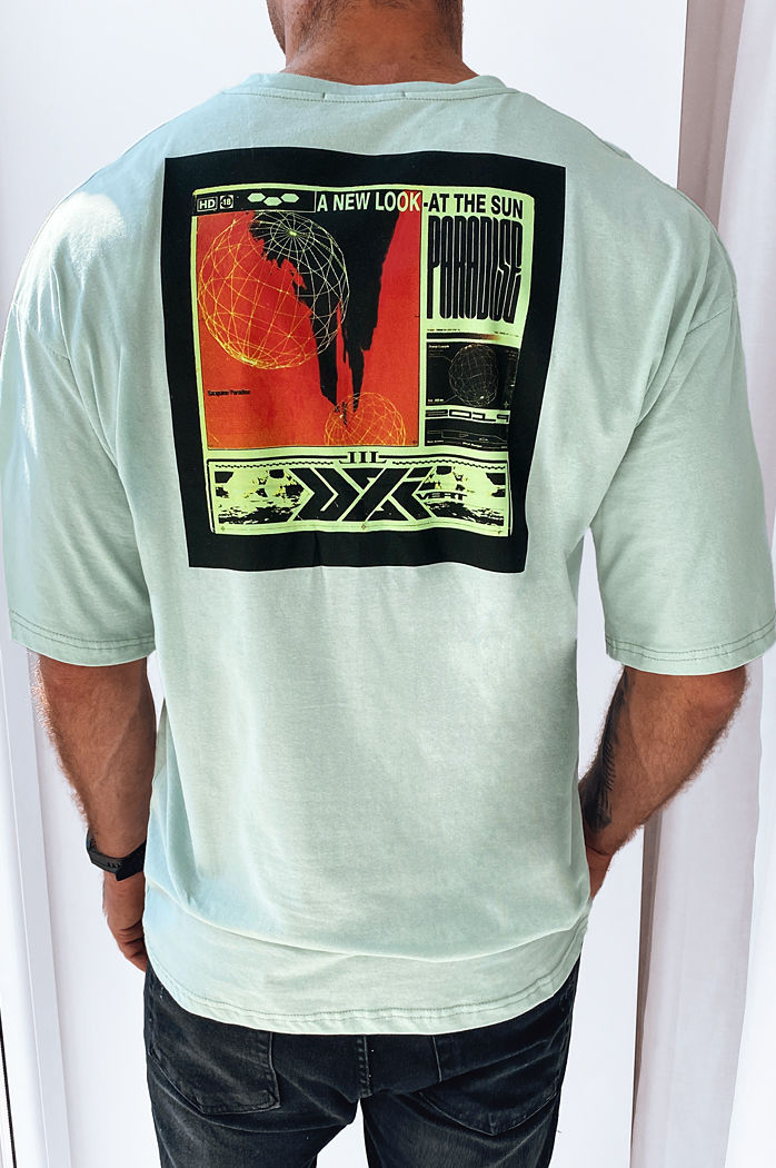 Herren T-shirt mit Aufdruck Minzegrün Dstreet RX5305