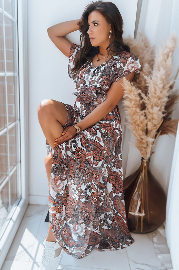 Maxikleid CRESPO Weiß Dstreet EY2304