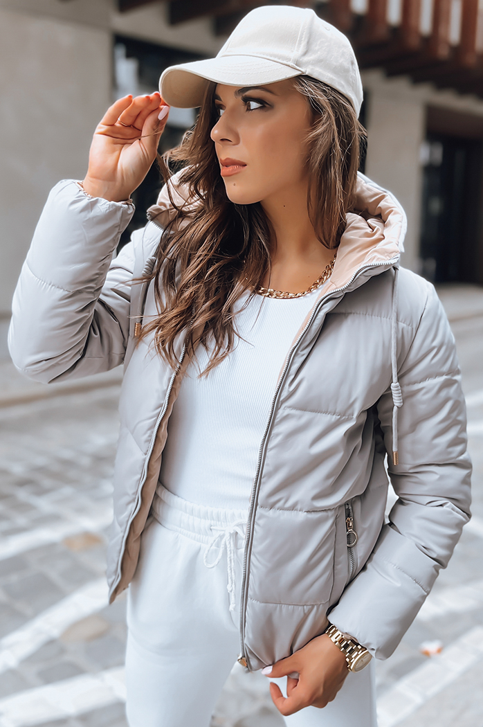 Damen Daunenjacke VICTORIA SNUG Farbe Grau DSTREET TY3696