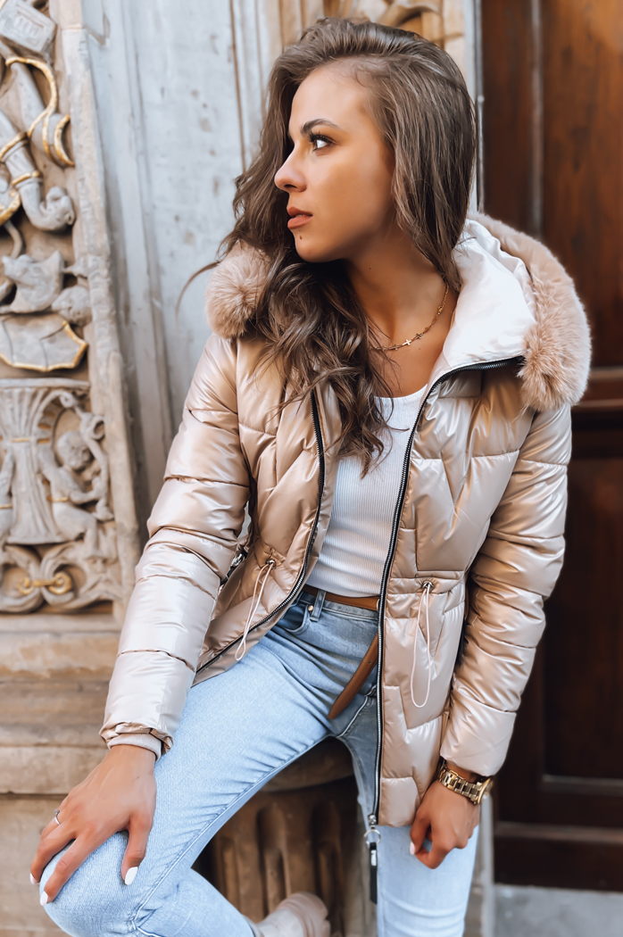 Damen Winterjacke ABIGAIL WARM Farbe Gold DSTREET TY3735