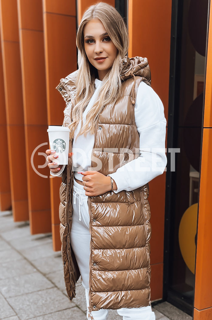 Damen Steppweste GANTINI Farbe Camel DSTREET TY3741