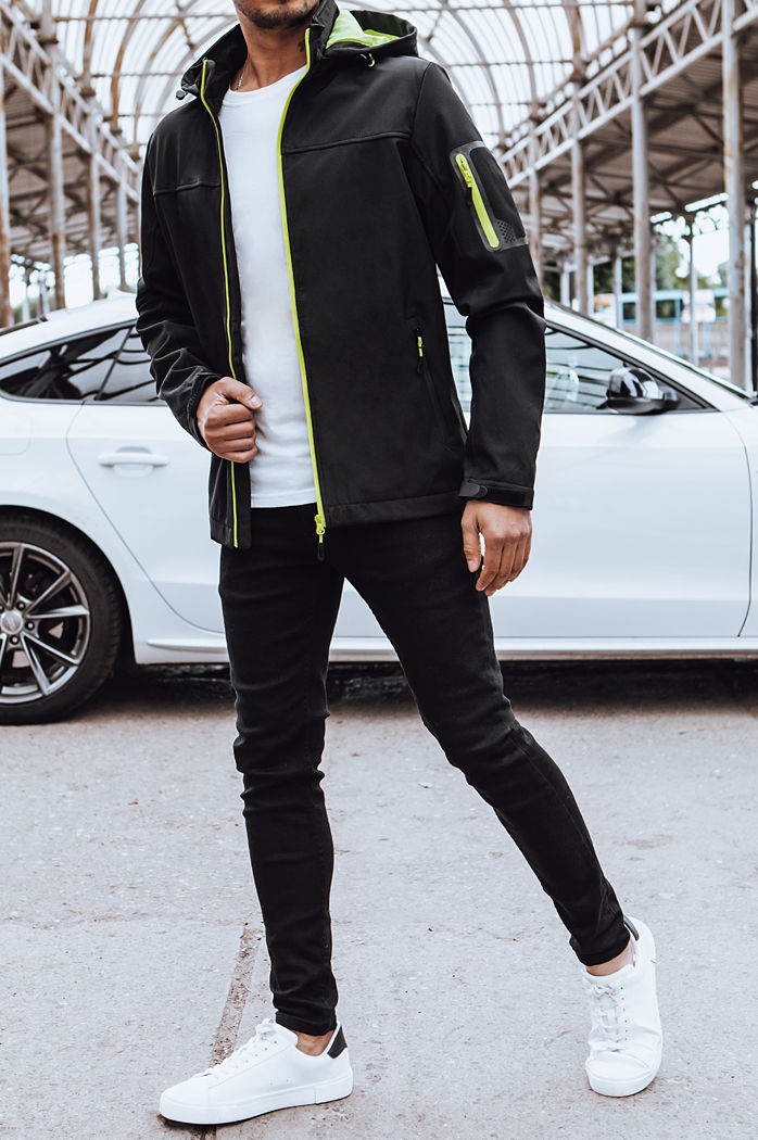 Herren Softshell Jacke Farbe Schwarz DSTREET TX4473