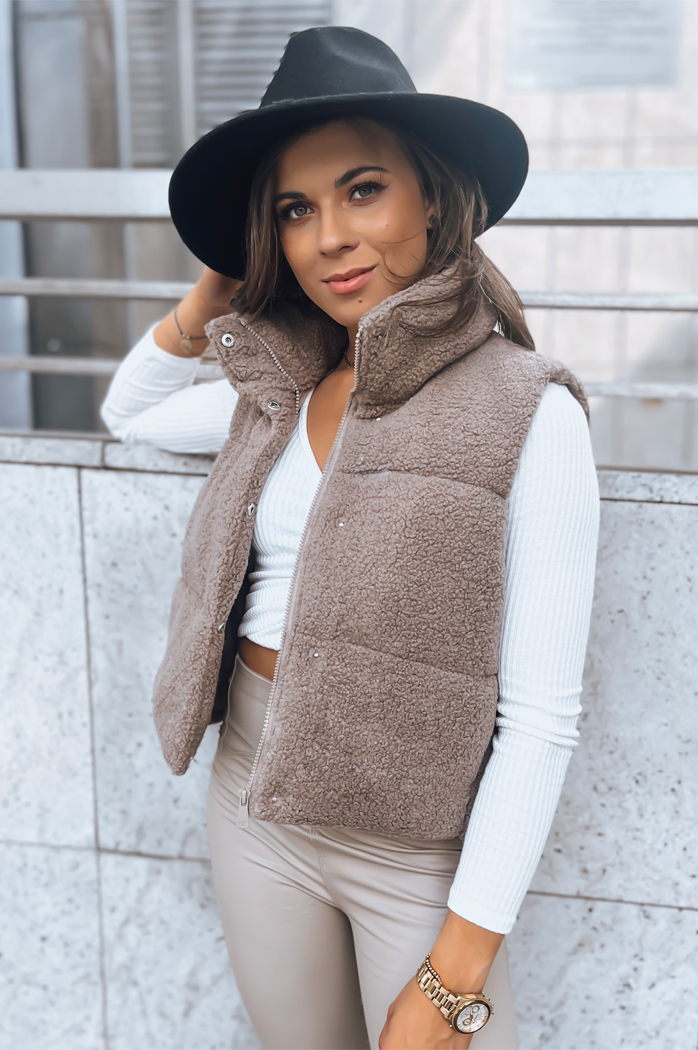 Damen Steppweste BEEWARM  Farbe Camel DSTREET TY3800