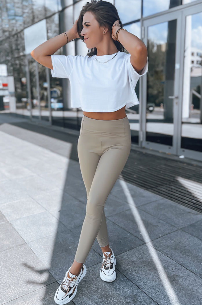 Damen Waxhose WAXED CHIC Farbe Beige DSTREET UY1561