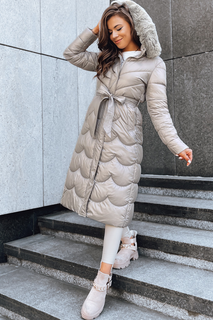 Damen Wintermantel SCARLET Farbe Beige DSTREET TY3806