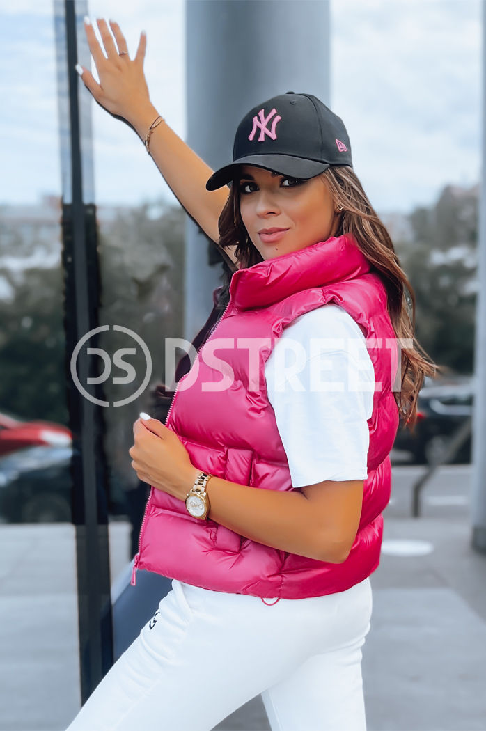 Damen Steppweste RASBERRY BUSH Farbe Rosa DSTREET TY3808