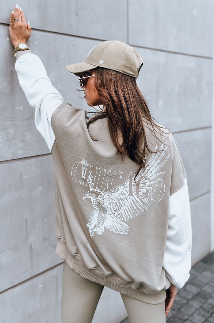 Damen Bomberjacke OLDSCHOOL CHICAGO Farbe Dunkelbeige DSTREET BY1209