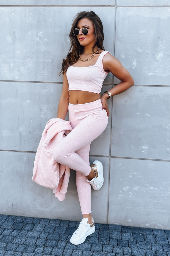 Damen 3-in-1 rosa Trainingsanzug Set BRAND OF YOUR STYLE Dstreet AY0939