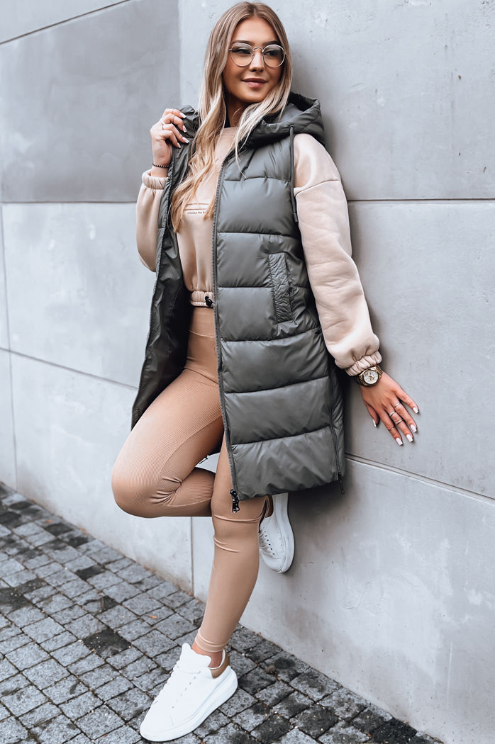 Damen Steppweste FAR AWAY Farbe Dunkelgrau DSTREET TY3832