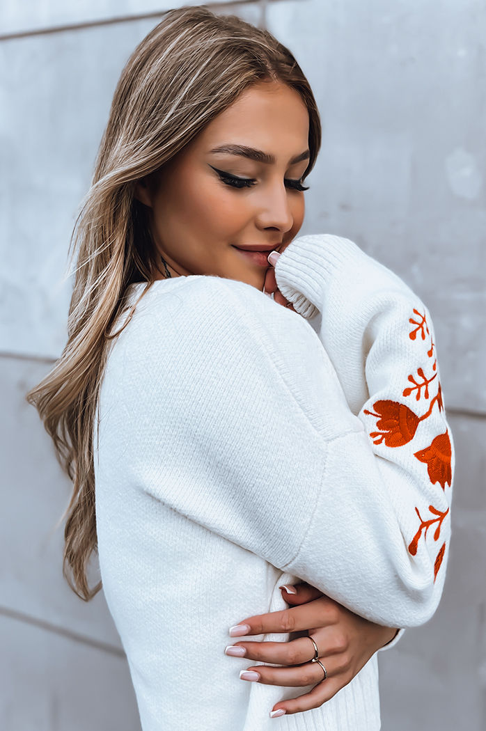 Damen Kurze Pullover LYRA Farbe Weiß DSTREET MY2214