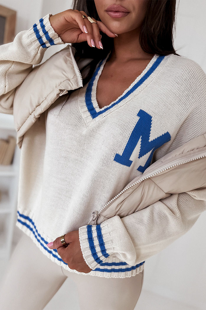 Damen Oversize Pullover MIRAGE Farbe Creme DSTREET MY2222