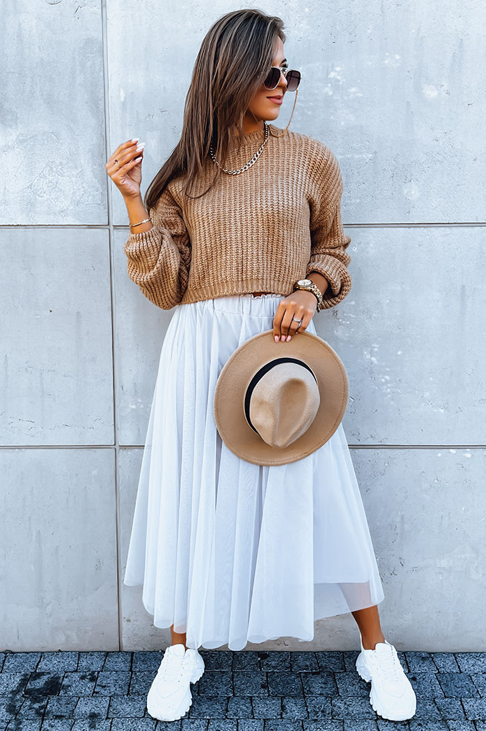 Damen Oversize-Pullover BILLIS dunkelbeige Dstreet MY2231
