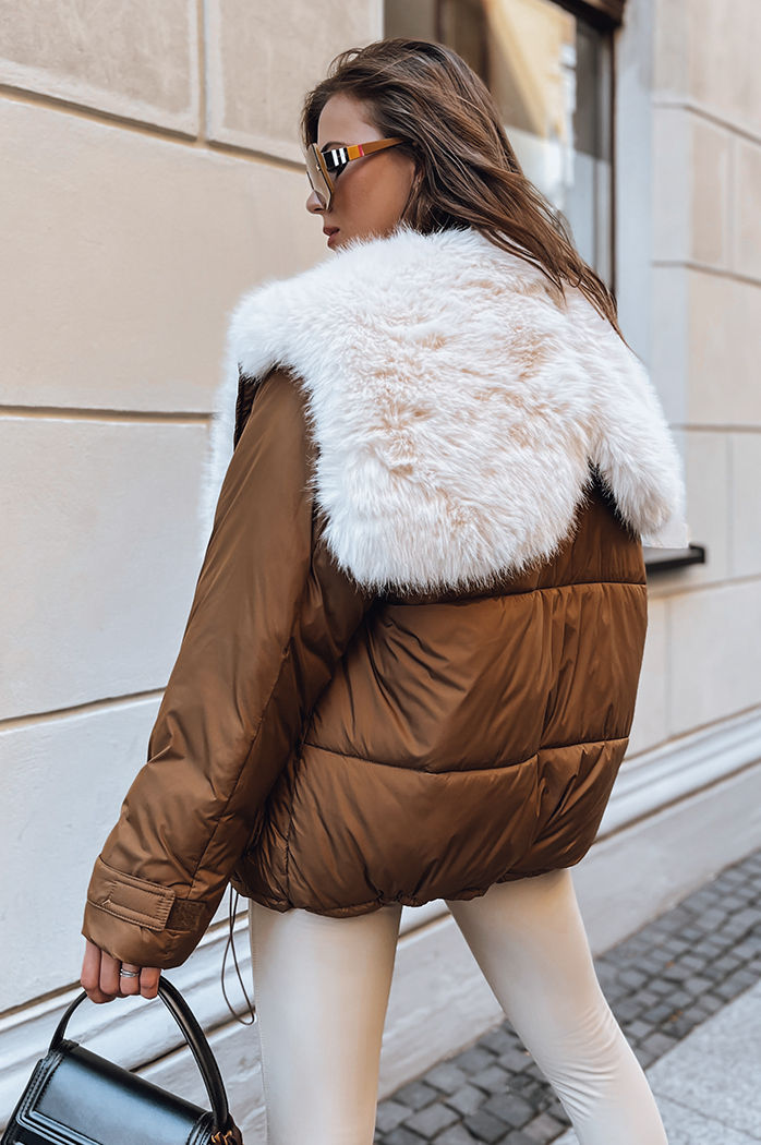Damen Winterjacke BRILLIANCE Farbe Camel DSTREET TY3910