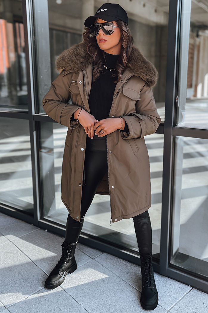 Damen Parka MARBLIS Farbe Khaki DSTREET TY3929