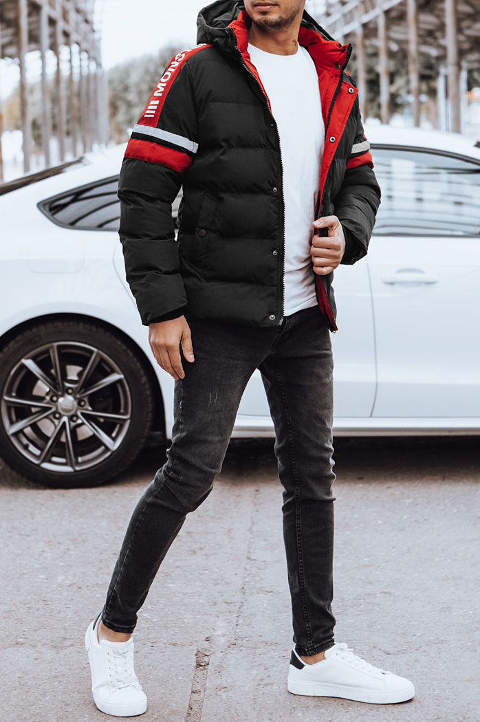 Herren Steppwinterjacke schwarz Dstreet TX4568
