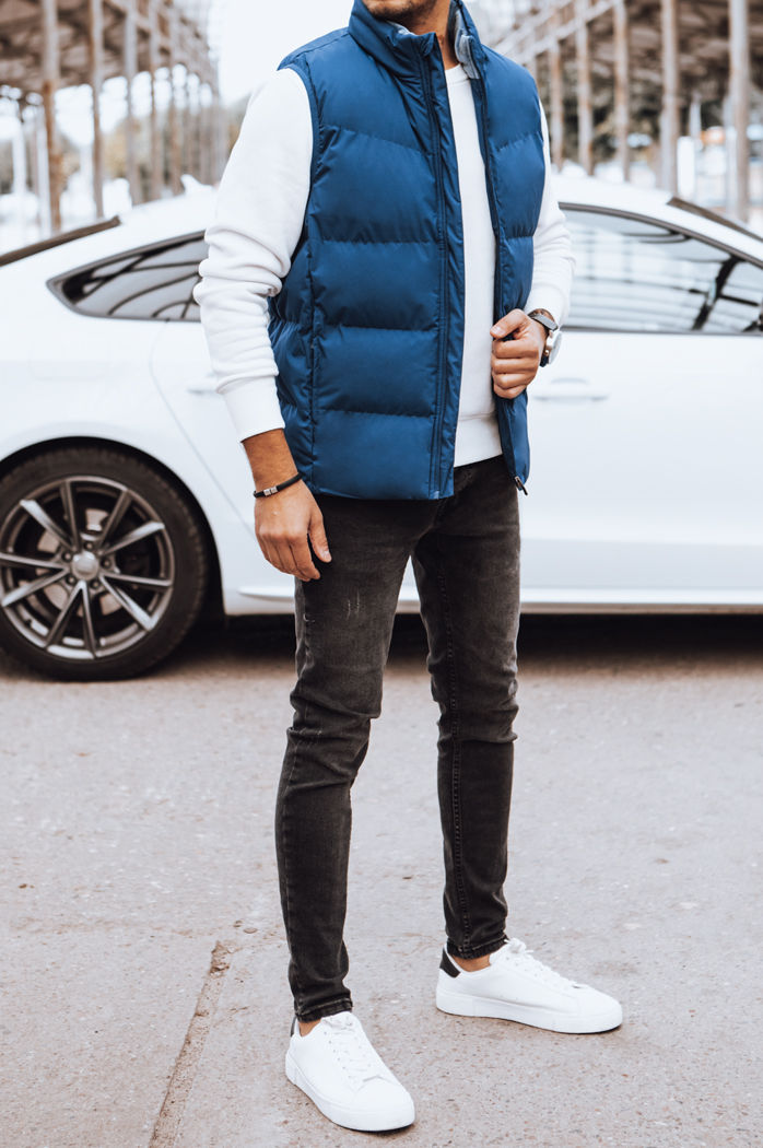 Herren Steppweste Farbe Blau DSTREET TX4569