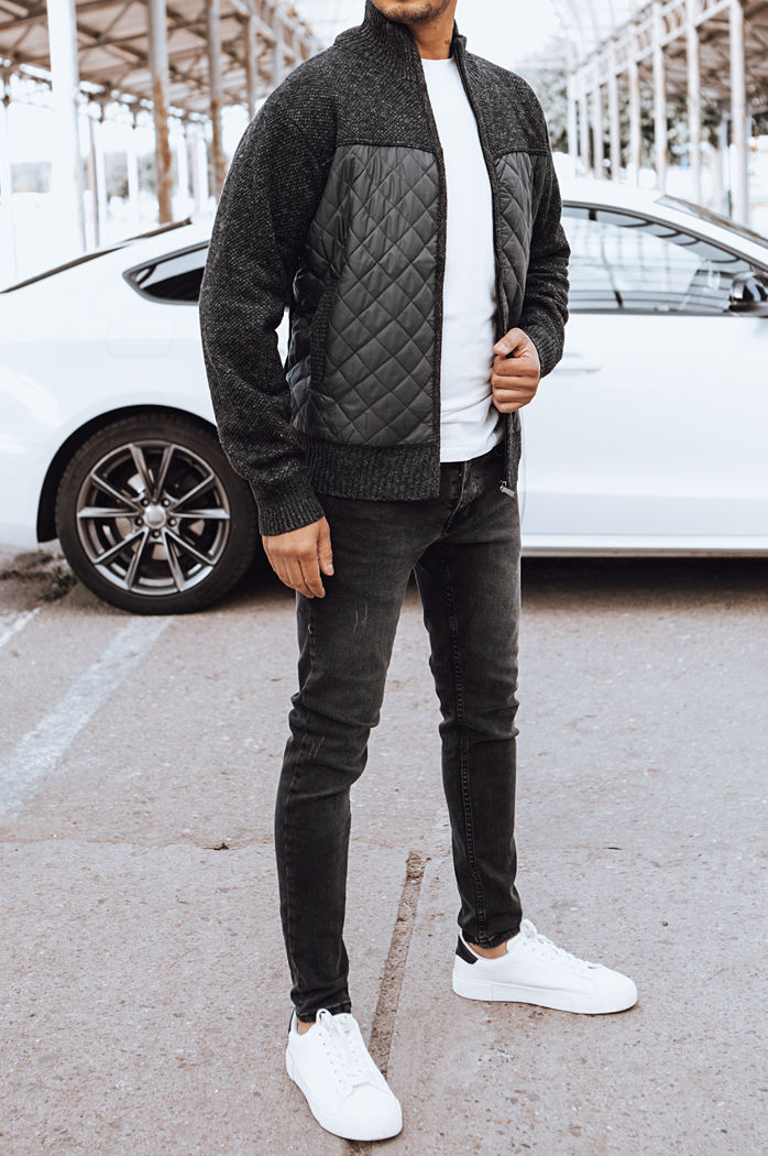 Herren Steppjacke Farbe Dunkelgrau DSTREET TX4577
