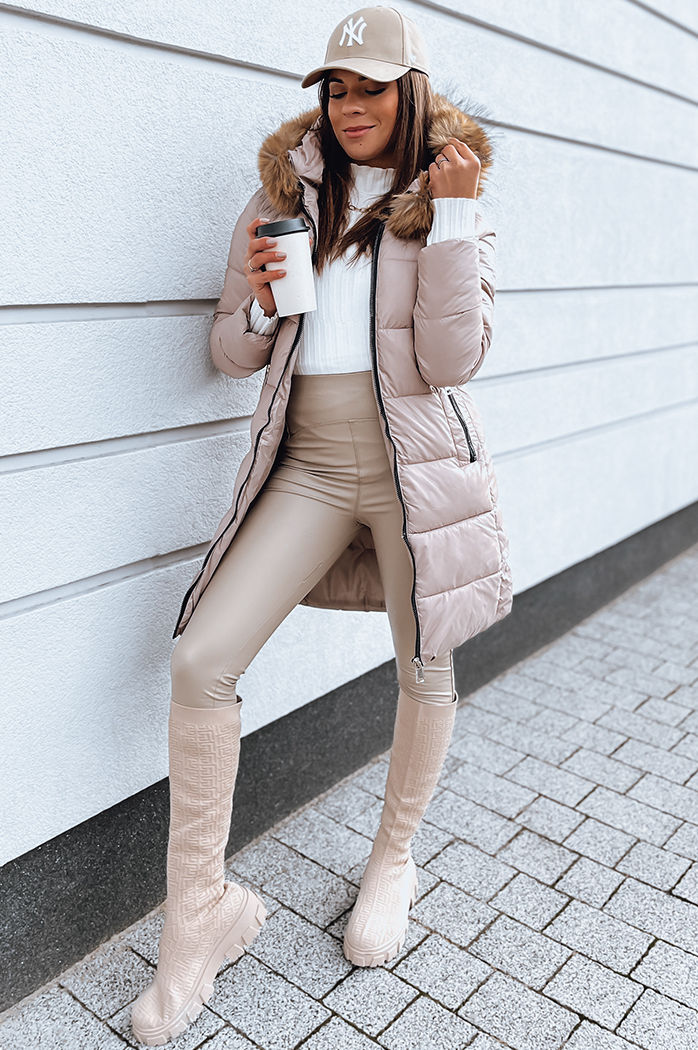 Damen Winterjacke MICO Farbe Camel DSTREET TY3963