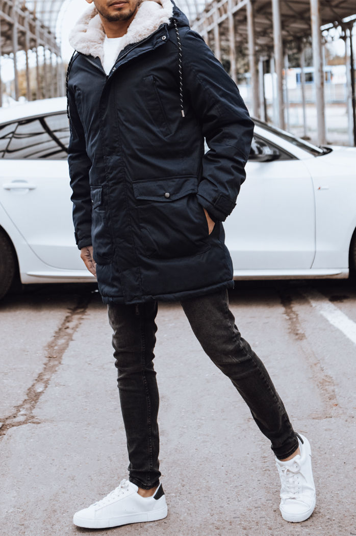 Herren Winterjacke navy blau Dstreet TX4586