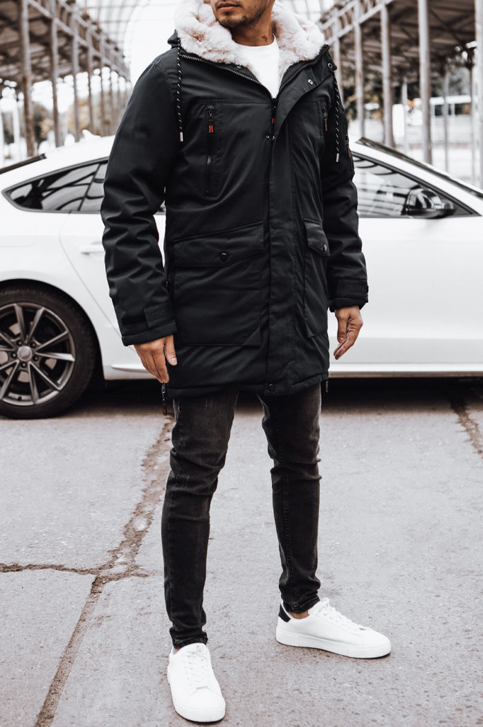 Herren Winterjacke schwarz Dstreet TX4594