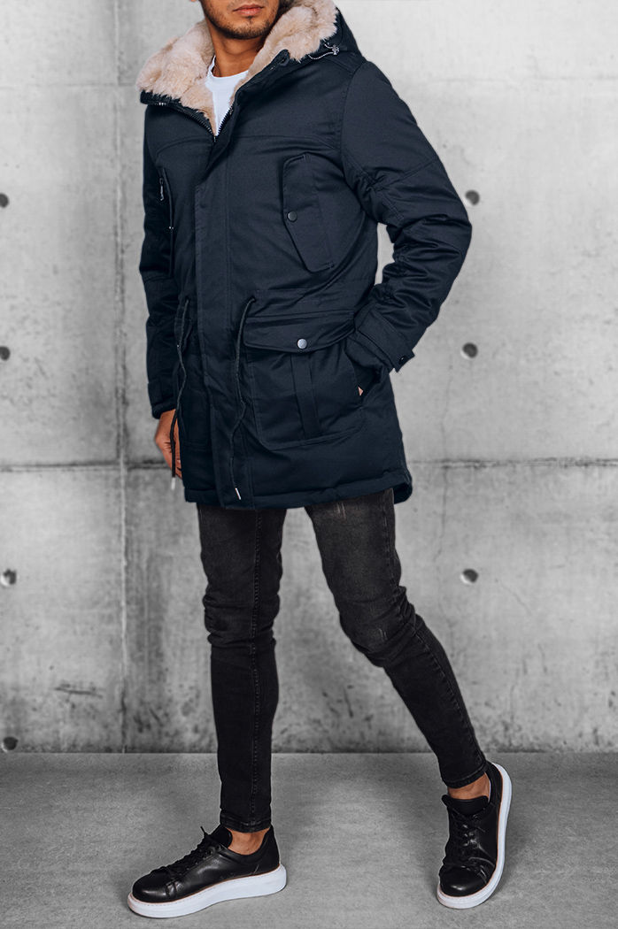Herren Winterjacke Farbe Dunkelblau DSTREET TX4604