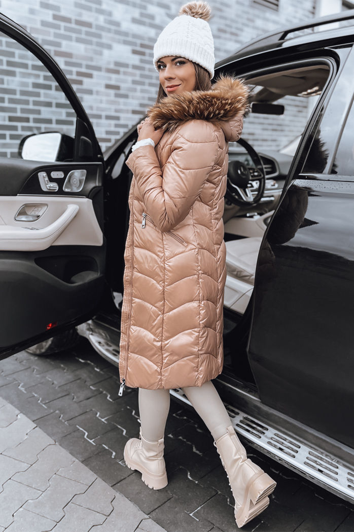 Damen Winterjacke STELLAR Farbe Camel DSTREET TY3994