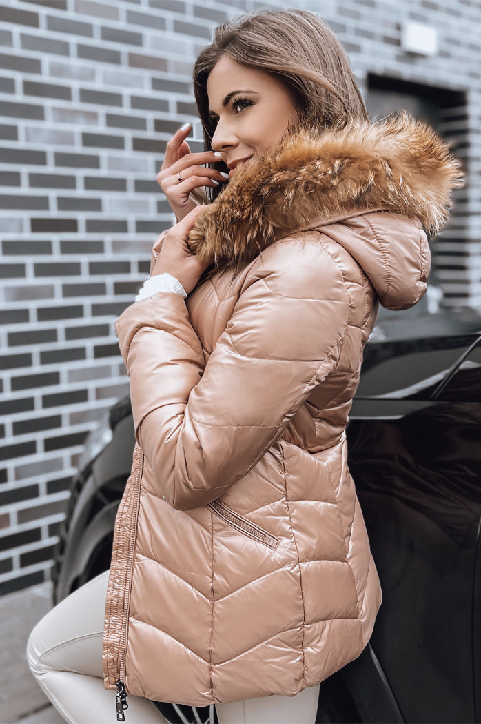 Damen Winterjacke EMBRACE Farbe Camel DSTREET TY3995