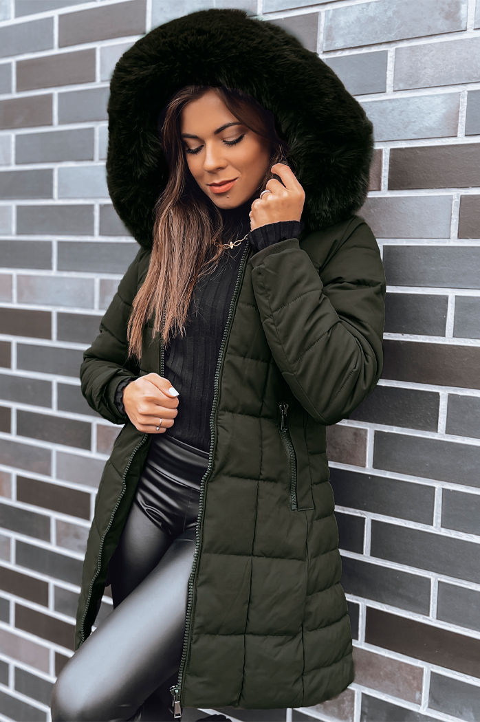 Damen Winterjacke LELISIA Farbe Grün DSTREET TY4029