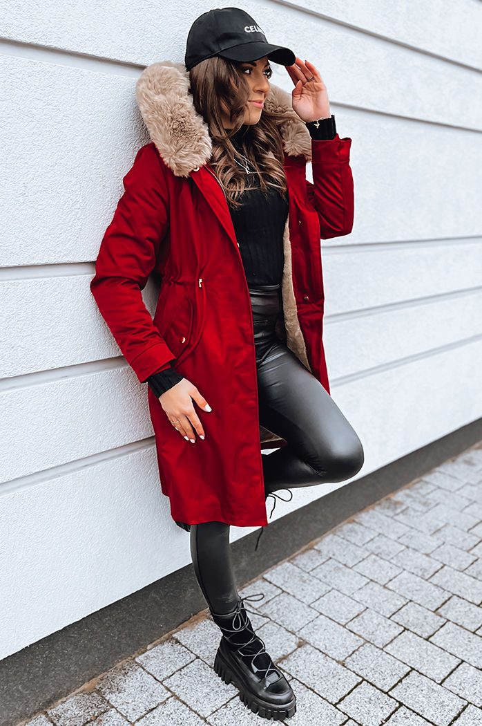 Damen Winterjacke NADER Farbe Rot DSTREET TY4032