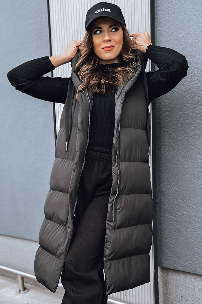 Damen Weste mit Kapuze NEEKO Farbe Schwarz DSTREET TY4045