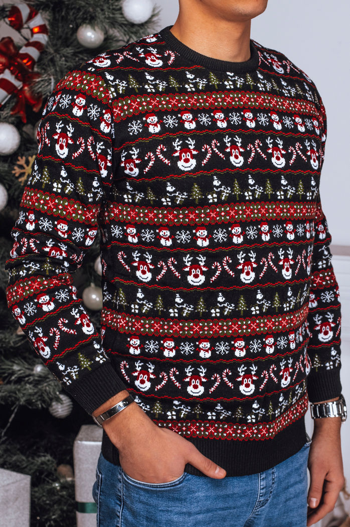 Herren Weihnachtspulli schwarz Dstreet WX2162