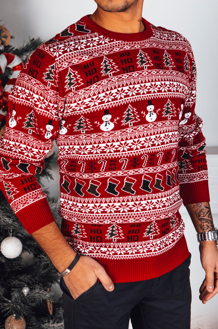 Herren Weihnachtspulli rot Dstreet WX2164