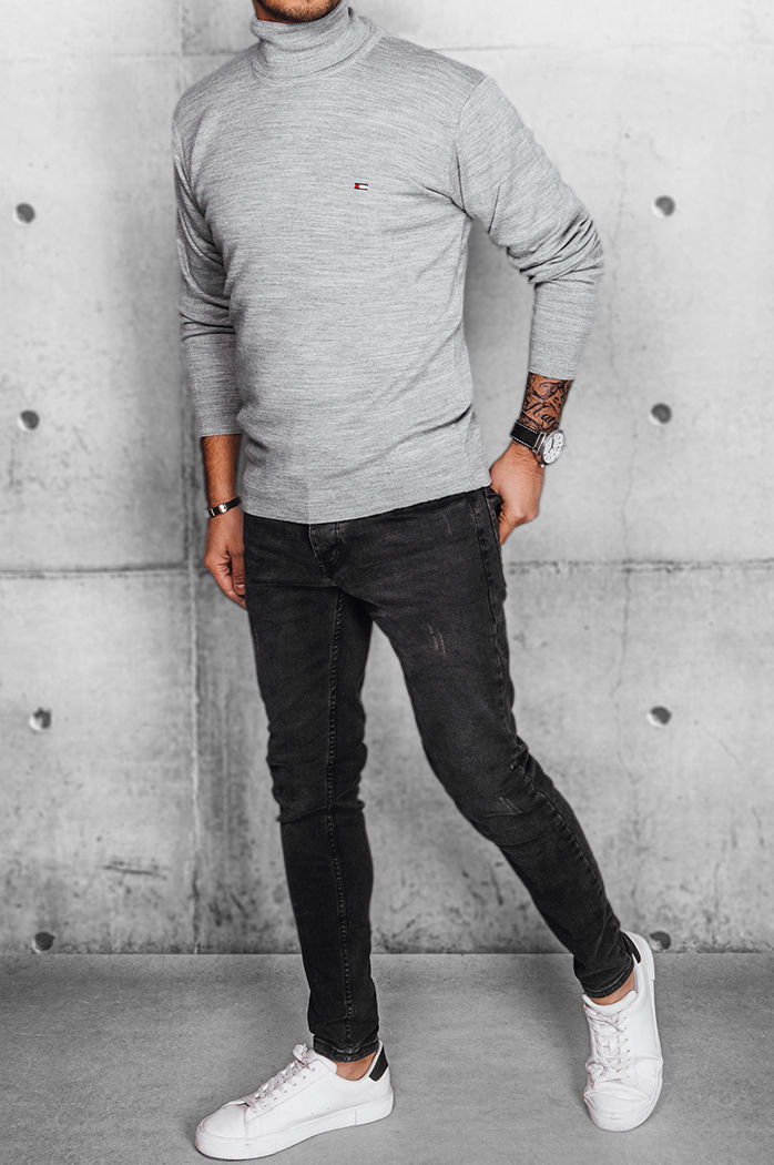 Herren Rollkragenpullover Farbe Grau DSTREET WX2171